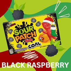 SOUR PATCH KIDS Holiday Coal Sour Candy Pack of 3 Gummy Treats 3.1oz Each