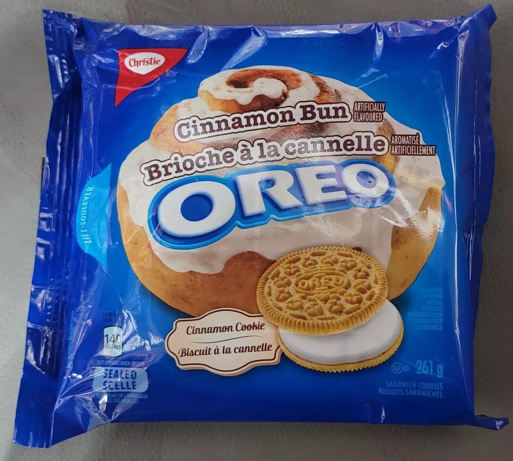Oreo Cinnamon Bun Sandwich Cookies 261g (PACKS 2) FREE SHIPPING