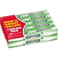 Wrigley’s Gum, Spearmint, 5 Count (Pack of 40) – 4 BOXES