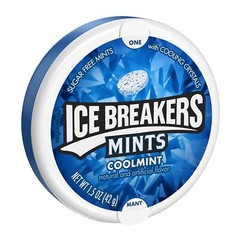 ICE BREAKERS Sugar Free Mints Pack of 16 1.5 Ounce Cool Mint Flavor 30 Less C…