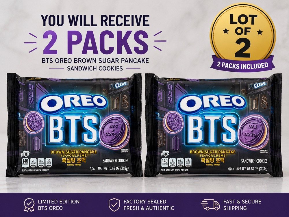 (2) Oreo x BTS Brown Sugar Pancake Sandwich Cookies, 10.68 oz (303 g)