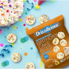 Drizzilicious Birthday Cake Mini Rice Cake Bites Gluten Free 0.74oz